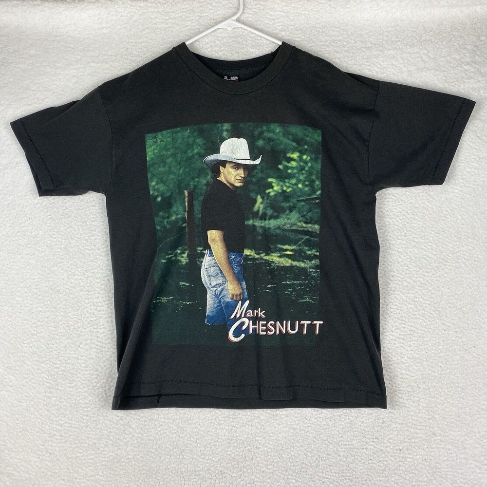 Vintage Mark Chesnutt Shirt Mens XL Black What A‎ Way To Live 90s Country Music